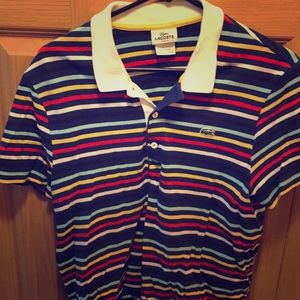 Lacoste striped polo